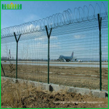 Malla de valla de aeropuerto / Malla de valla de columna de tipo melocotón / Valla de protección bilateral